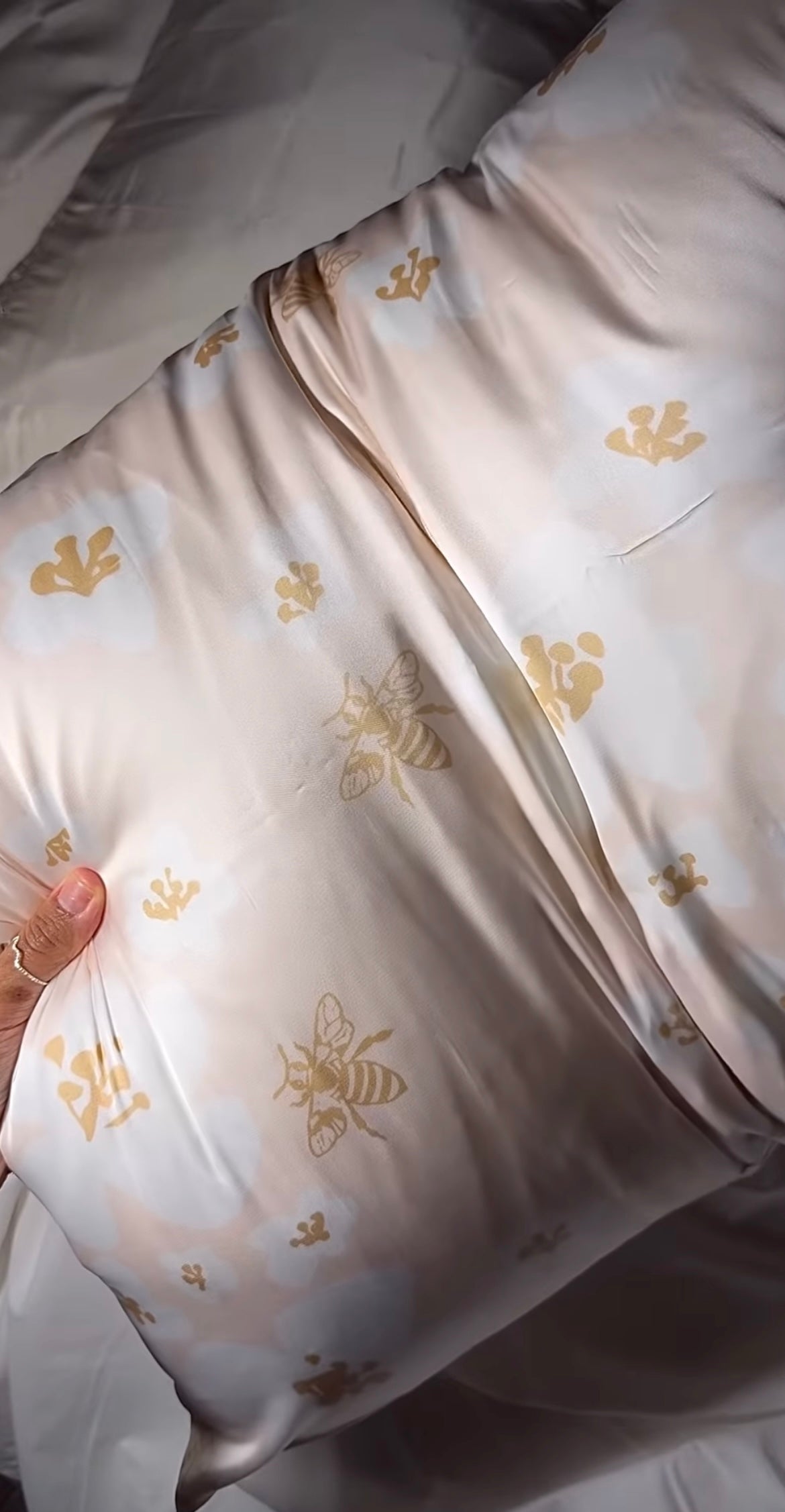 PURE SILK PILLOW CASE- Floral Pattern