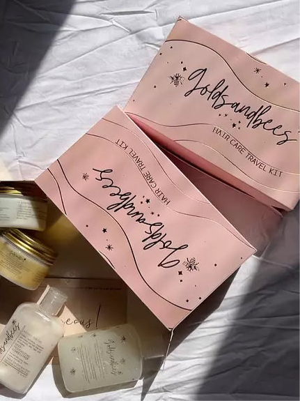 Travel/Mini size set box of our 4 honey infused products