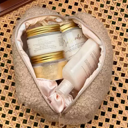 Honey Travel/Cosmetics Pouch With Our Honey Infused Travel Size Products