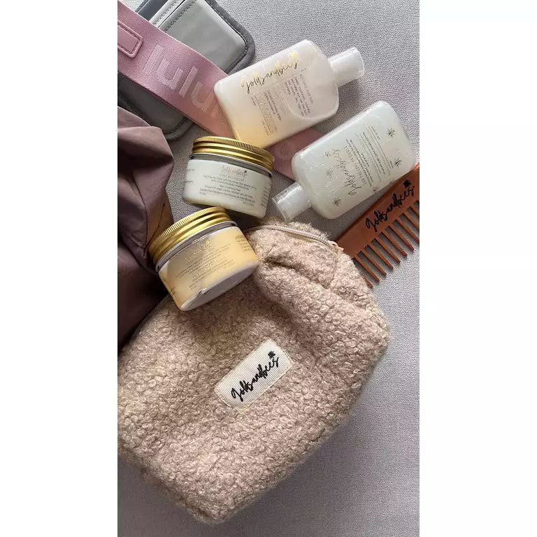 Honey Travel/Cosmetics Pouch With Our Honey Infused Travel Size Products