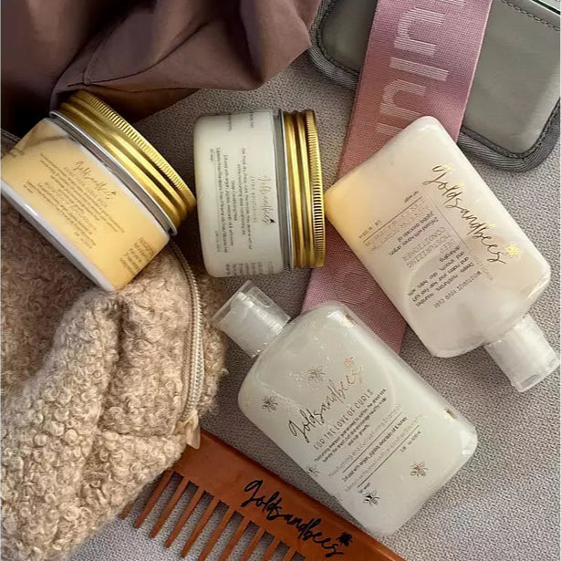 Travel/Mini size set box of our 4 honey infused products
